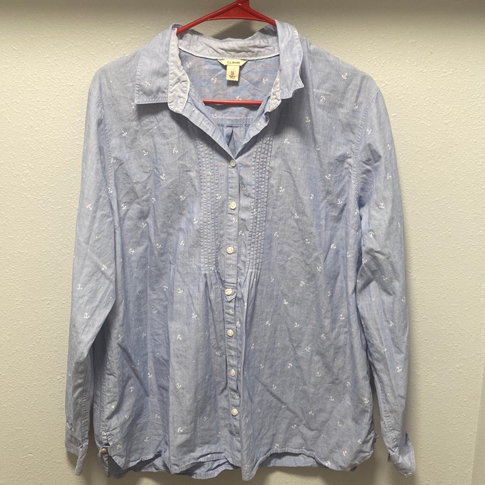 LL Bean Nautical button down shirt